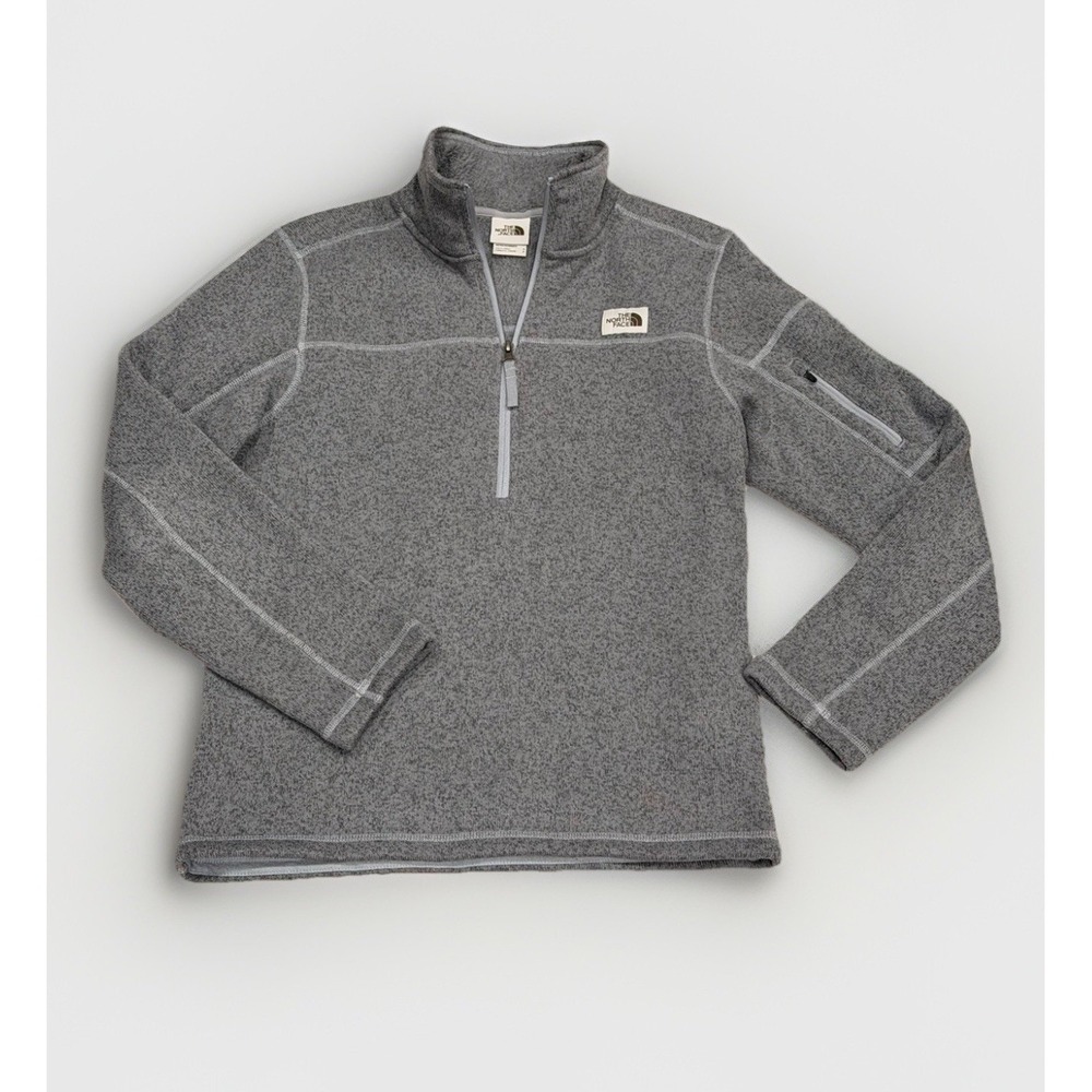 The North Face Men's Gordon Lyons Quarter Zip Fleece Heather Gray Size Small